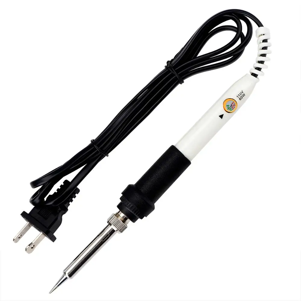 

JCD 60W Electric soldering iron Adjustable Temperature 110V 220V solder Welding rework tool Ceramic heat solder tips stand wire