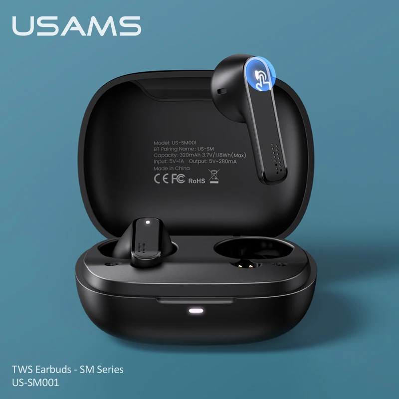USAMS TWS Wireless Earbuds Charging Box 