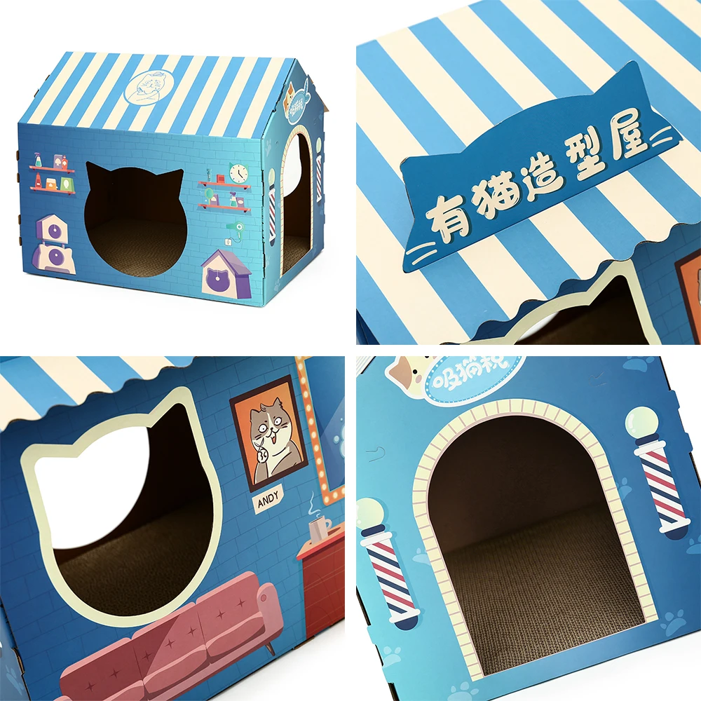Hoopet Corrugated Papper Cat's House Milk Bed For Cats