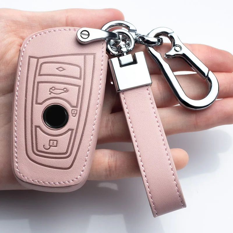 Leather Car Remote Key Case Cover For BMW 1 2 3 4 5 6 7 Series X1 X3 X4 X5 X6 F30 F34 F10 F07 F20 G30 F15 F16 Protection | Автомобили и