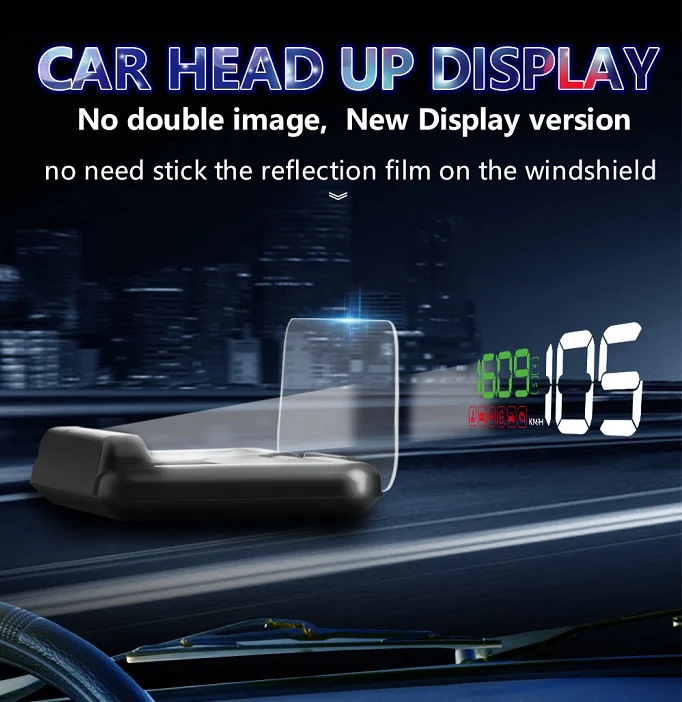 HEVXM высокое качество C500 дисплей с зеркальной проекцией цифровой автомобильный проектор скорости OBD2 автомобильный HUD Дисплей