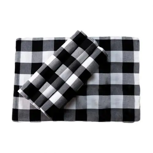 Black white 45x30 см двойной Слои плед теплоизоляция столовых Чаша Блюдо чашка стол коврик - Цвет: Black white