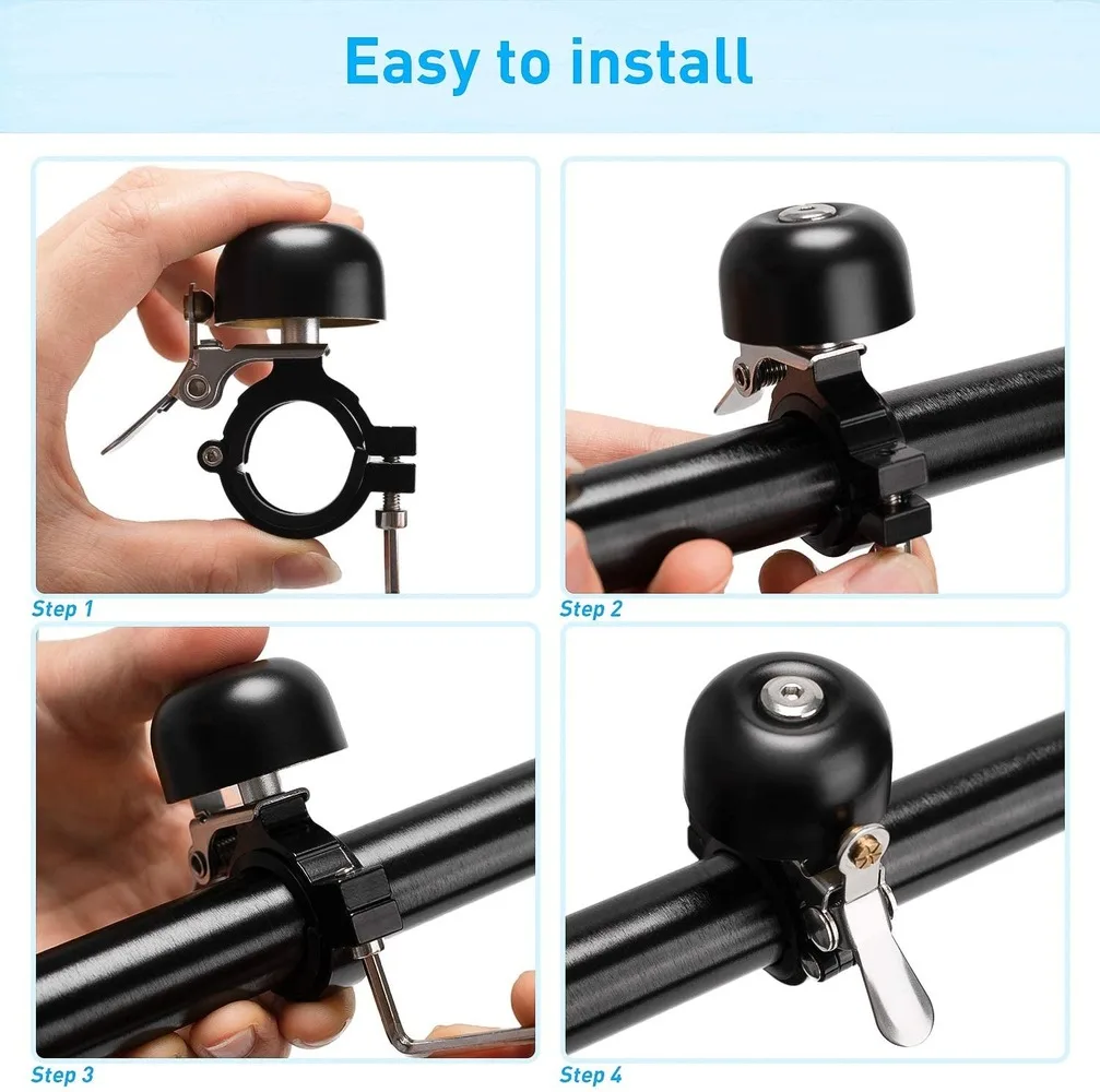 Велосипедный звонок медный для велосипеда Ретро стиль громкий четкий звук мини