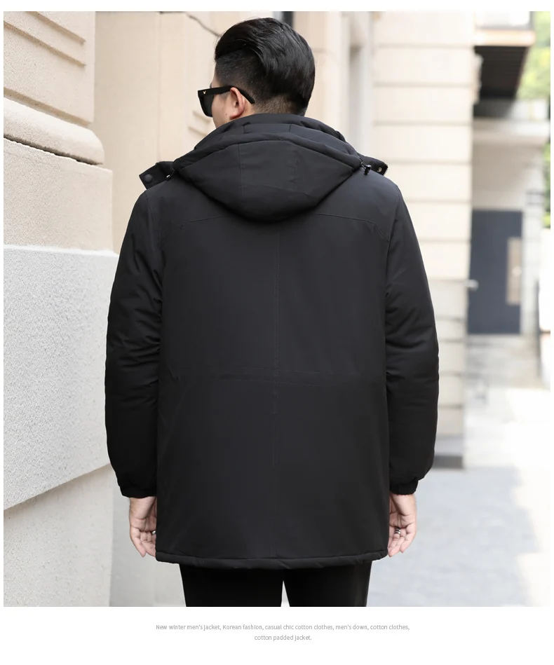plus size New Men Winter Jacket Coat Fashion Quality Cotton Padded Windproof Thick Warm Soft Brand Clothing Hooded Male Parkas