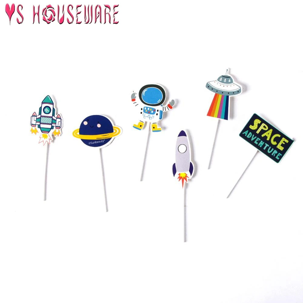 Космические вечерние украшения на шляпу для торта воздушные шары астронавта НЛО