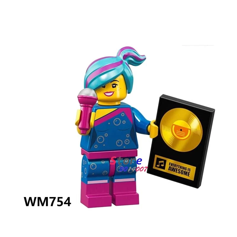 WM754 50 шт. История игрушек Мультфильм Анна Жираф арбуз хула Лула Люся конфеты рэпер котенок поп звезда строительные блоки для детей - Цвет: WM754