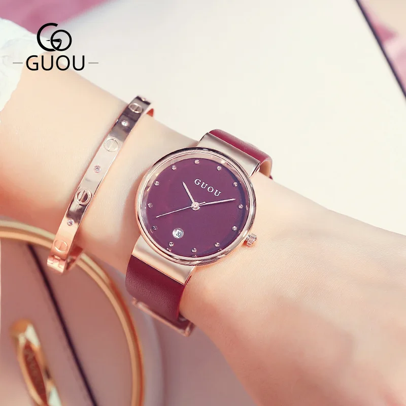 

2019 Fashion Retro Simple Woman's Watches Genuine Leather Women Casual Quartz Wristwatch Female Leisure Watch Relogio Feminino