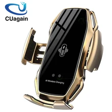 A5 10 Вт, беспроводное автомобильное зарядное устройство с автоматическим зажимом, держатель для быстрой зарядки телефона, автомобильный держатель для iPhone xr, huawei, samsung, смартфон