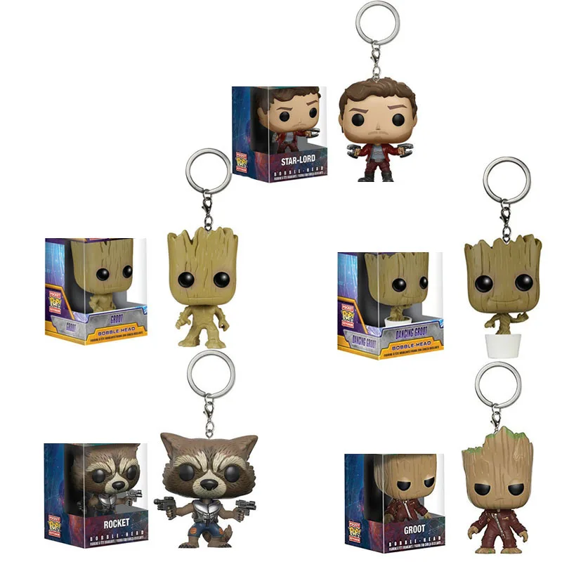 Экшн-фигурка стражи галактики 2 FUNKO в новом стиле брелок виде ракеты звезды