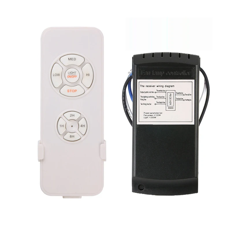 

Universal Ceiling Fan Lamp Remote Control Kit AC 110-240V Timing Control Switch Adjusted Wind Speed Transmitter Receiver