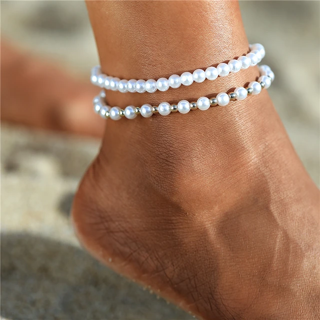 Cavigliera Bohémien In Ceramica Morbida Con Perline - Braccialetto Piede Colorato Per Donne E Ragazze - Foto 4