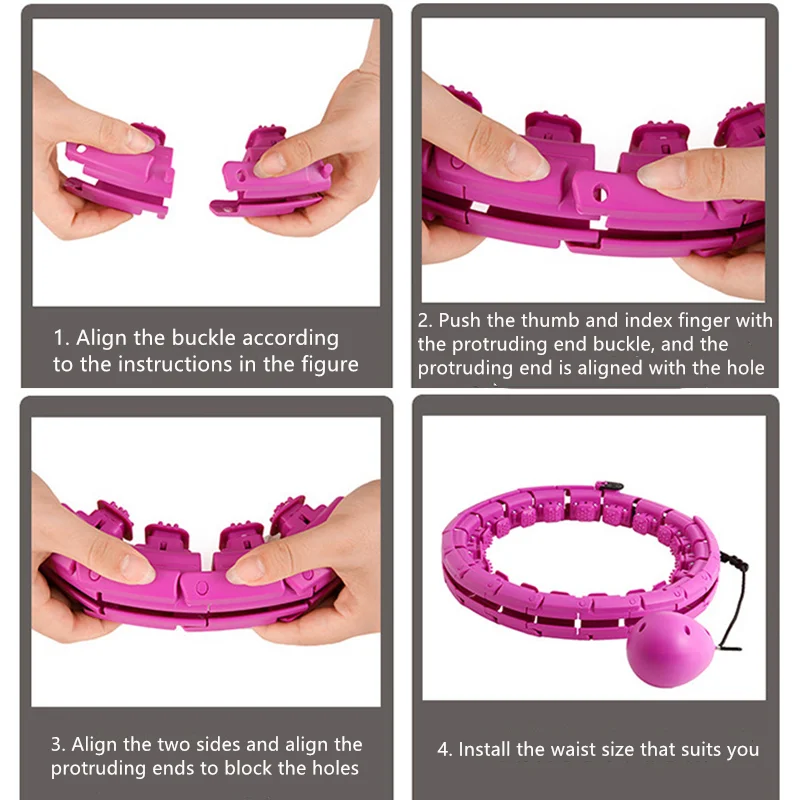 Adjustable Sport Hoops Abdominal Thin Waist Exercise Detachable Massage Hoops Fitness Equipment Gym Home Training Weight Loss