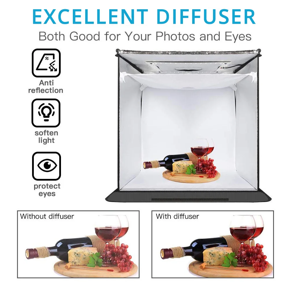 Светодиодный светильник capsaver F40 40*40 см портативный складной фотостудия палатка