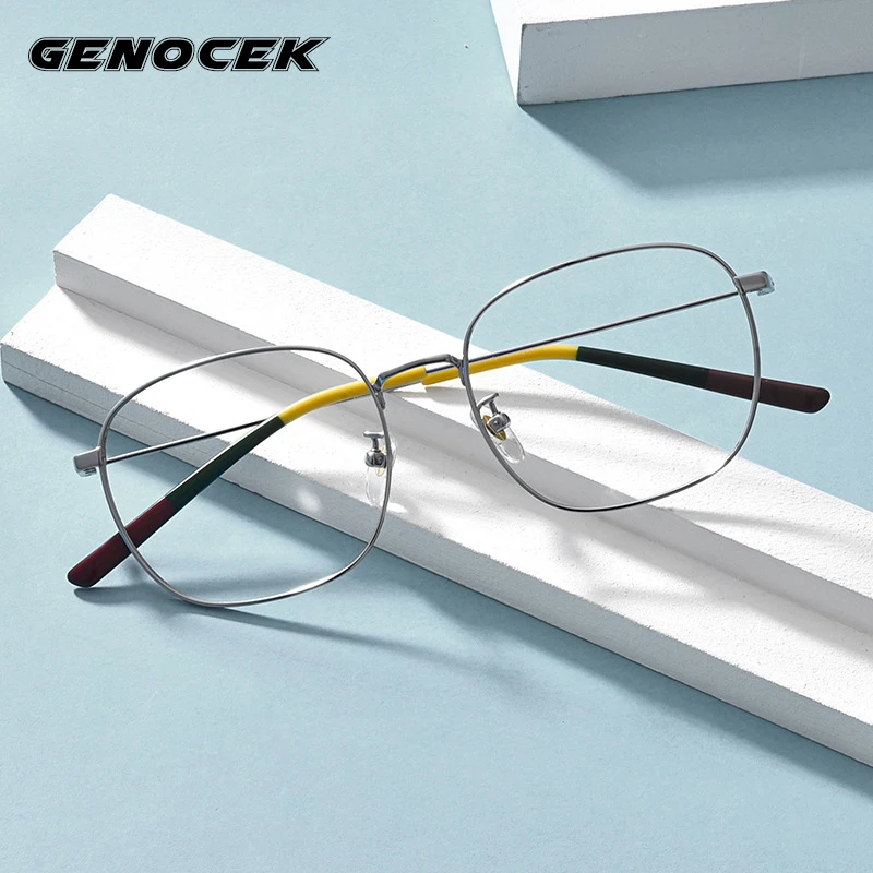 

2020 Korea New Pure Titanium Glasses Frame Men Women Luxury Brand Prescription Myopia Optical Eyeglasses Frame Female Eyewear