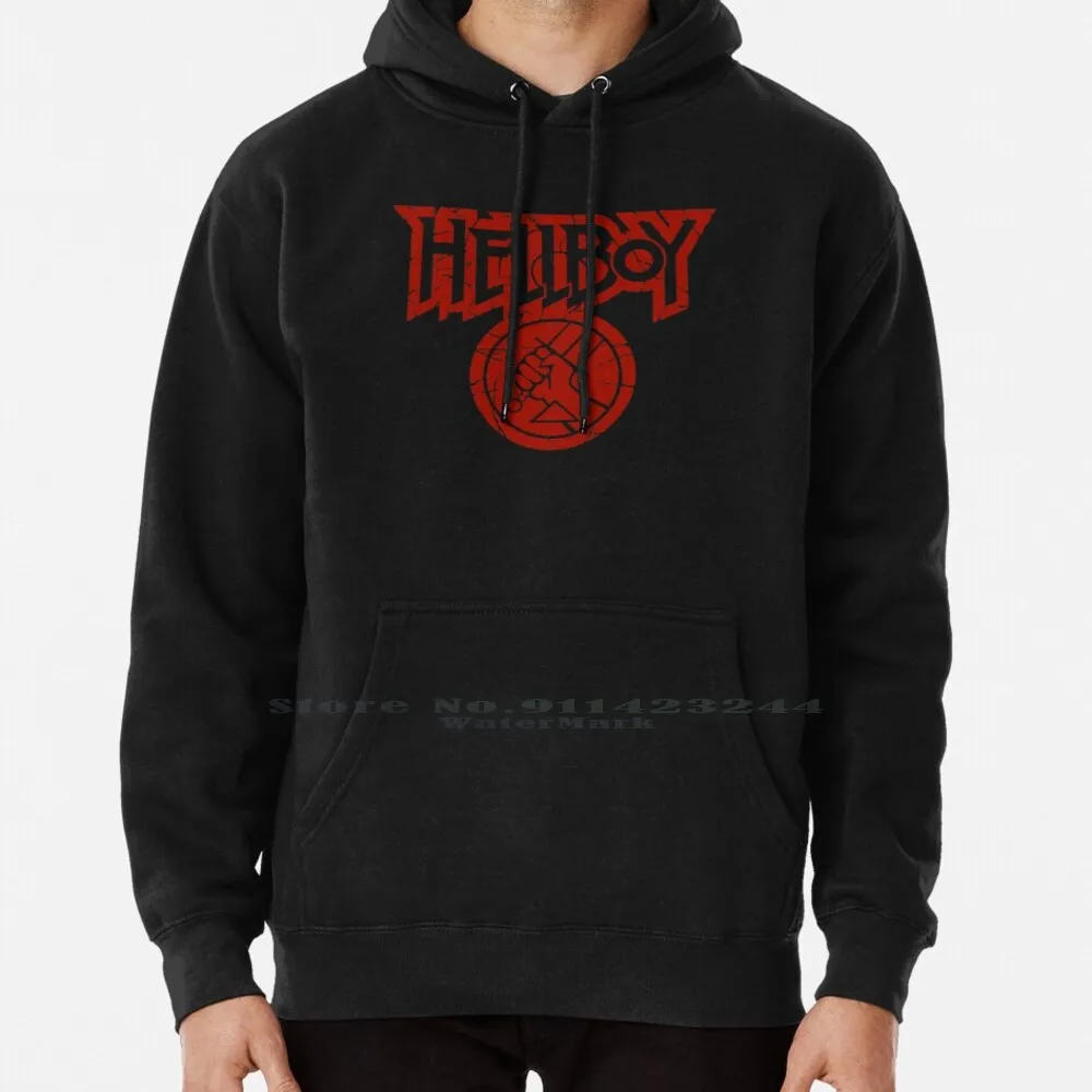 

Hellboy Hoodie Sweater 6xl Cotton Hellboy Comic Geek Women Teenage Big Size Pullover Sweater 4xl 5xl 6xl