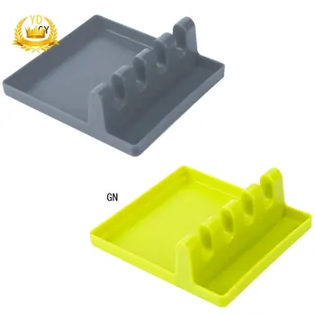 

Kitchen Cooking Tools Kitchen Spoon Fork Knife Silicone Rest Heat Resistant Utensil Spatula Holder