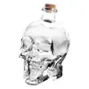 WHYOU Glass Skull Seal Wine Bottle Storage Bubble Creative Dispenser Halloween Gifts Juice Container 6