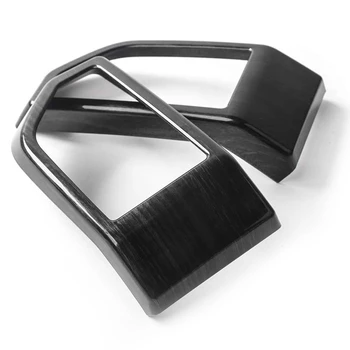 

Black Wood Grain Car Dashboard Panel Air Conditioning Outlet Vent Covers Trim Car Accessories for Ford F150 2015+