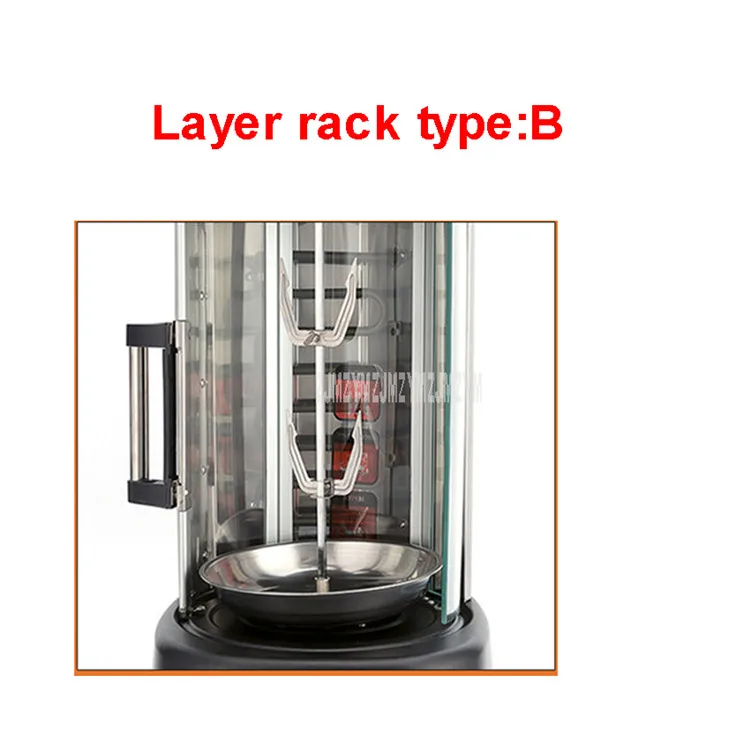 B Type Layer Rack 21 л Автоматическая самовращающаяся печь для приготовления дома, без дыма из нержавеющей стали Курица Утка электрическая роторная печь для барбекю плита - Цвет: B Type Layer Rack