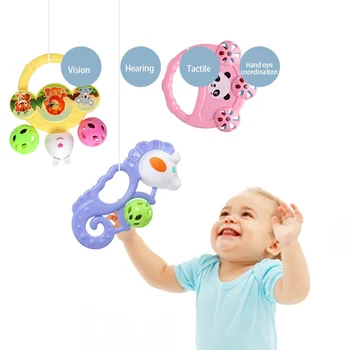 

Newborns Baby Toys Rattle Toys Set, 7 Pcs Baby Sensory Toys With Storage Box For Babies Early Development