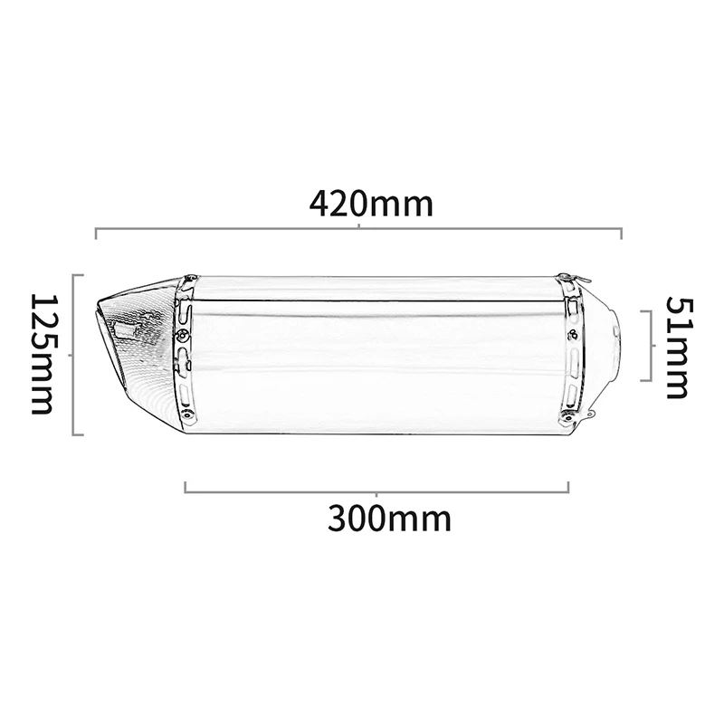51mm Motorcycle Exhaust Tail Pipe With Silencer Stainless Steel 420mm Exhaust System Modified For ATV Street Bike - Image 6