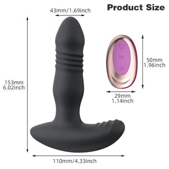 Remote Control Telescopic Dildo Vibrator Wearable G-spot Vagina Stimulator Prostate Massager Anal Plug Erotic Sex Toys for Women 6