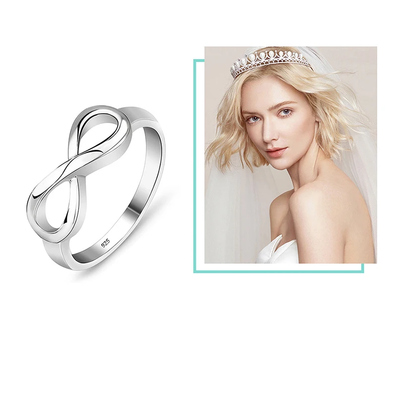 BRAVEKISS Infinity Silver Plated Rings Romantic Love Ring NEW Fashion Jewelry for Women Jewelry Valentine's Day Gift PR0211 finger rings fashion rings fashion ring