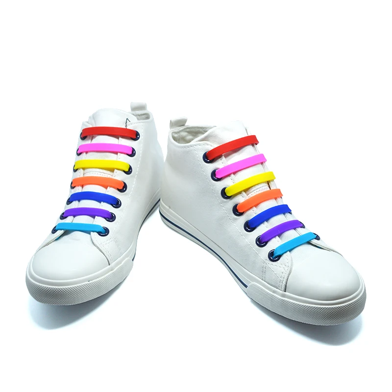 14pcs VING Lazy Elastic Silicone Shoelaces No Tie Running Sneakers Strings Shoe Laces