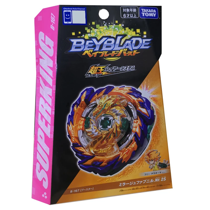 Original TAKARA TOMY Beyblade Burst B167 Booster Mirage Fabnir Nt 2S Blast Metal Fusion Spin Tops Bey Blade Toy For Children | Игрушки и