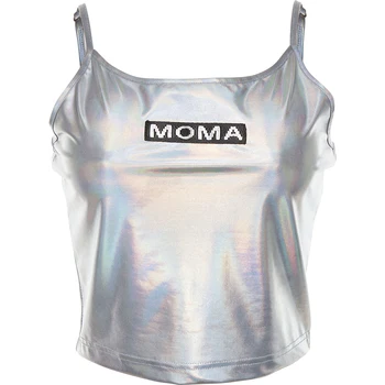 

Jazz Dance Silver Sling Vest DS Bar Stage Performance Tops Female Singer Gogo Dancer Hip Hop/Street/Pole Dance Costume DQL2079