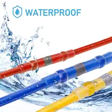 

50PCS Solder Seal Wire Connectors Waterproof Heat Shrink Butt Connectors Electrical Wire Terminals Insulated Butt Splices