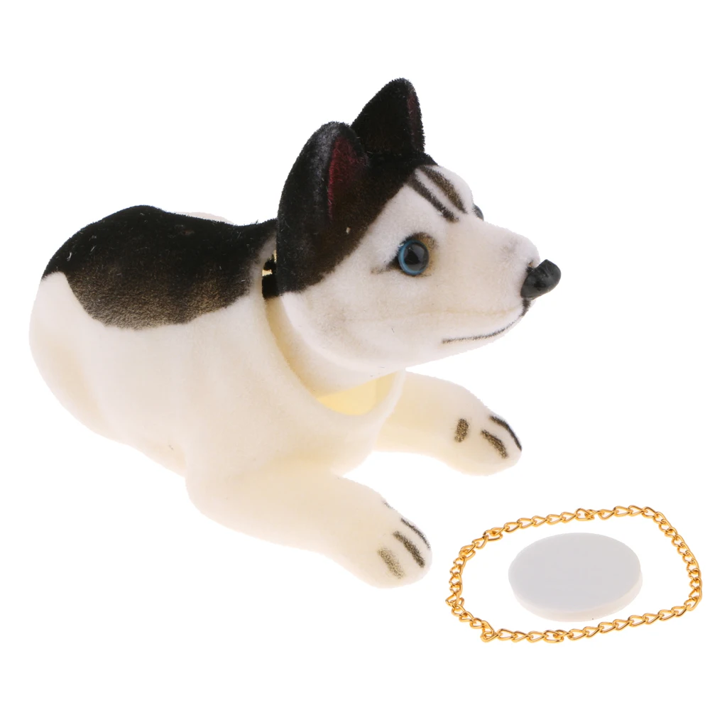 Husky Bobbing Head Dog, игрушечная собачья кукла, автомобильная приборная панель, фигурки, украшения