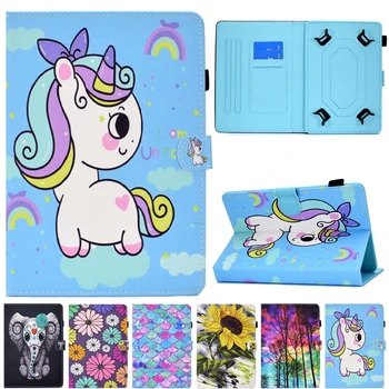 

Cartoon Tablet Cover Case For Samsung Sony Lenovo Huawei ASUS 9.7 10 10.1 10.2 10.5 10.7 10.8 inch Universal Leather Cover Cases