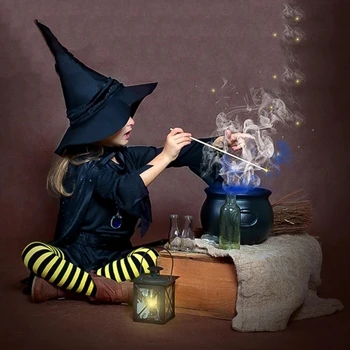 

New Arrival Halloween Atomization lamp Party Witch Canister Atomizing Led Colorful Sprayer Jar Decor Light Children's Gifts