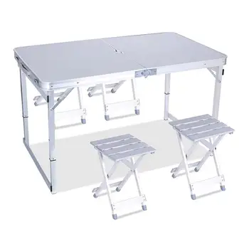 

Foldable Table And 4PCS Chairs outdoor funiture support drop shopping 120*70CM