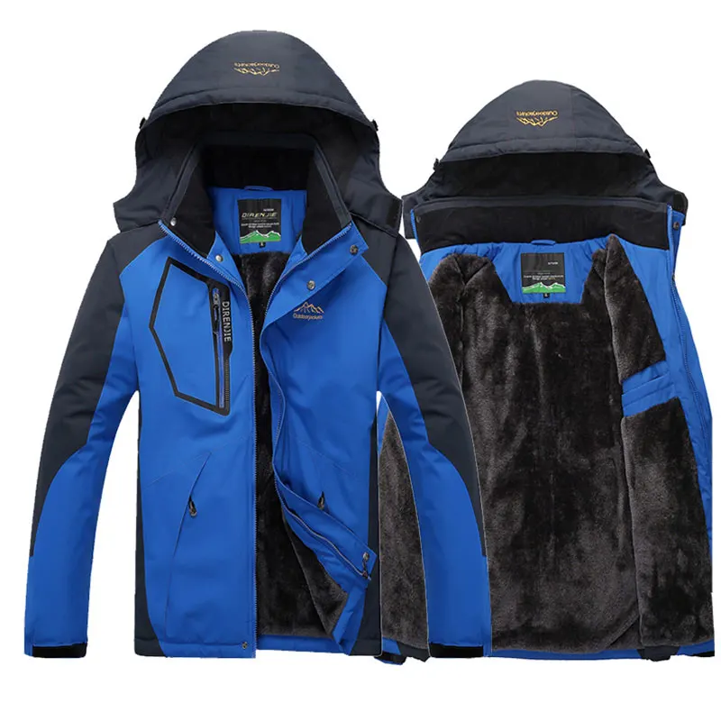 

Men's Outdoor Hiking Jackets Thicken Winter Sports Cycling Coat Climbing Trekking Windbreaker Fishing Waterproof Jackets