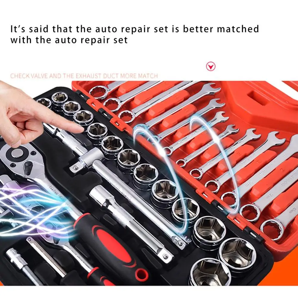£34.41 121pcs Socket Set Universal Car Repair Tool Ratchet Set Torque