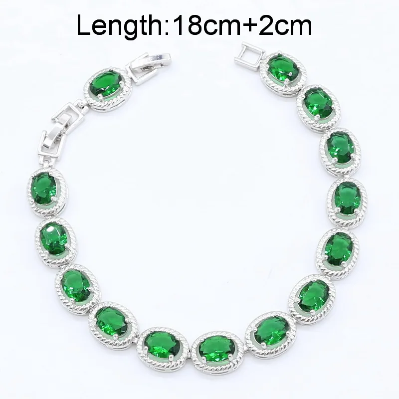 Зеленый полудрагоценные 925 серебряные ювелирные наборы для женщин браслет ожерелье кулон кольцо серьги кольца подарок для свадьбы дня рождения