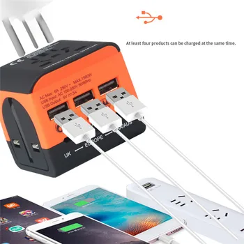 

Universal Travel Adapter Charging Source Converter Abroad Conversion Plug US/EU/UK/AUS Standard Portable Travel Socket