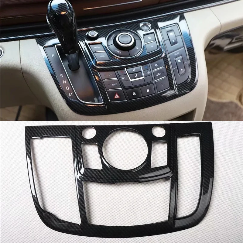 

For Buick GL8 2014-2018 Left Hand Drive 1PC Carbon Fiber ABS Car Gear Shift Knob Sticker Panel Cover Trim Car Styling