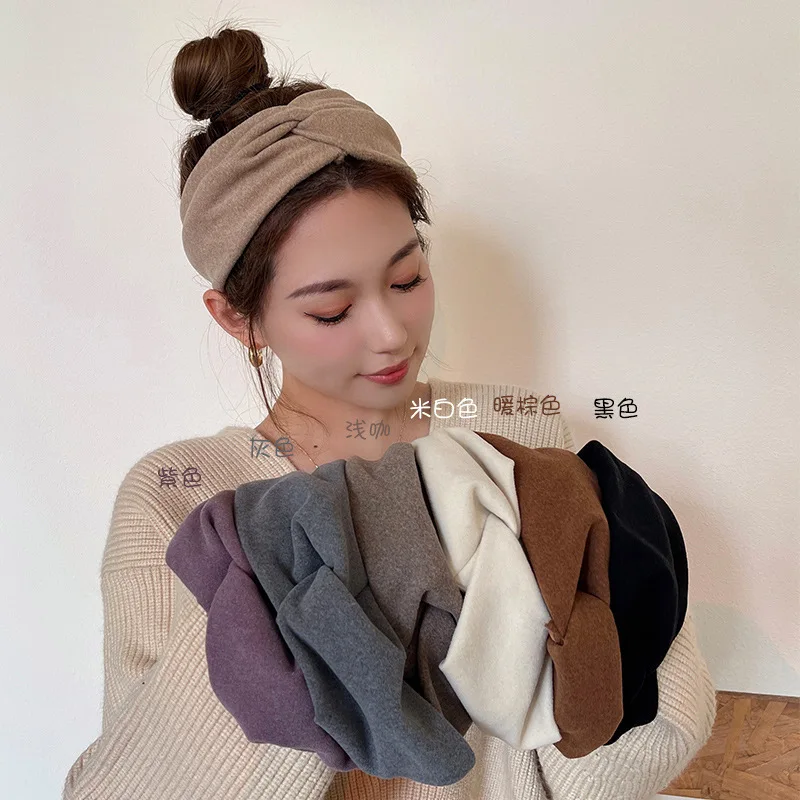 

Cotton Headbands Vintage Cross Turban Bandage Bandanas HairBands Hair Accessories For Women Girls Solid Color Hair Bands