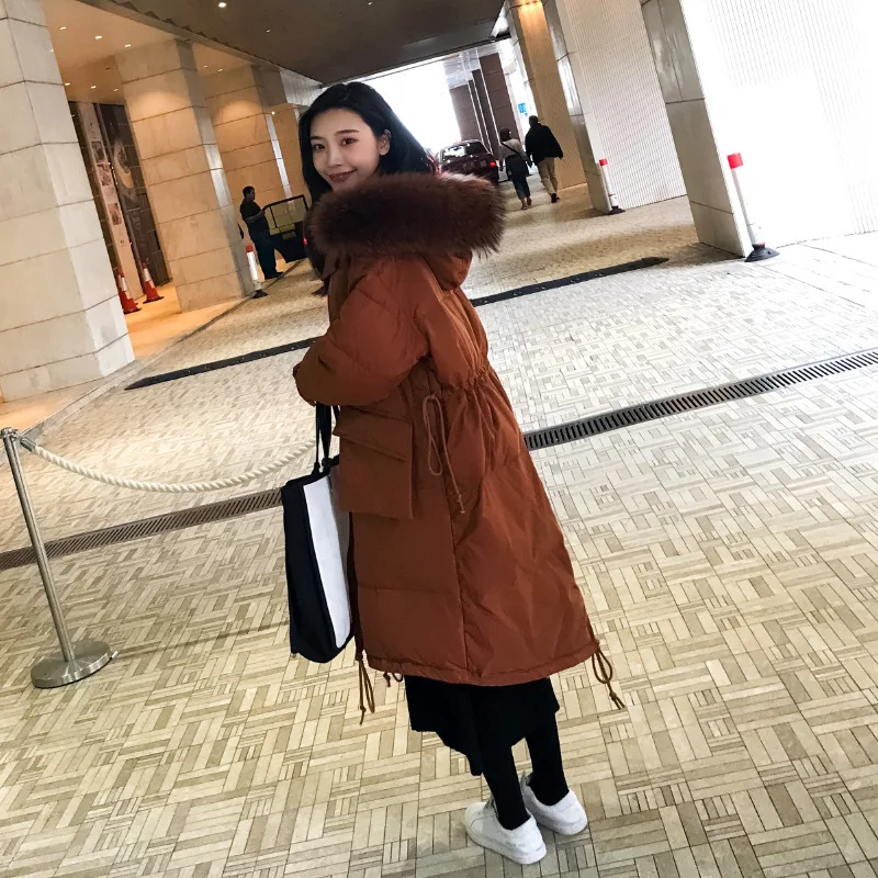 

Main Push Caramel Color Long Workwear Cotton-padded Clothes Women's Slimming South Korea 2017 Winter Style Loose-Fit over-the-Kn