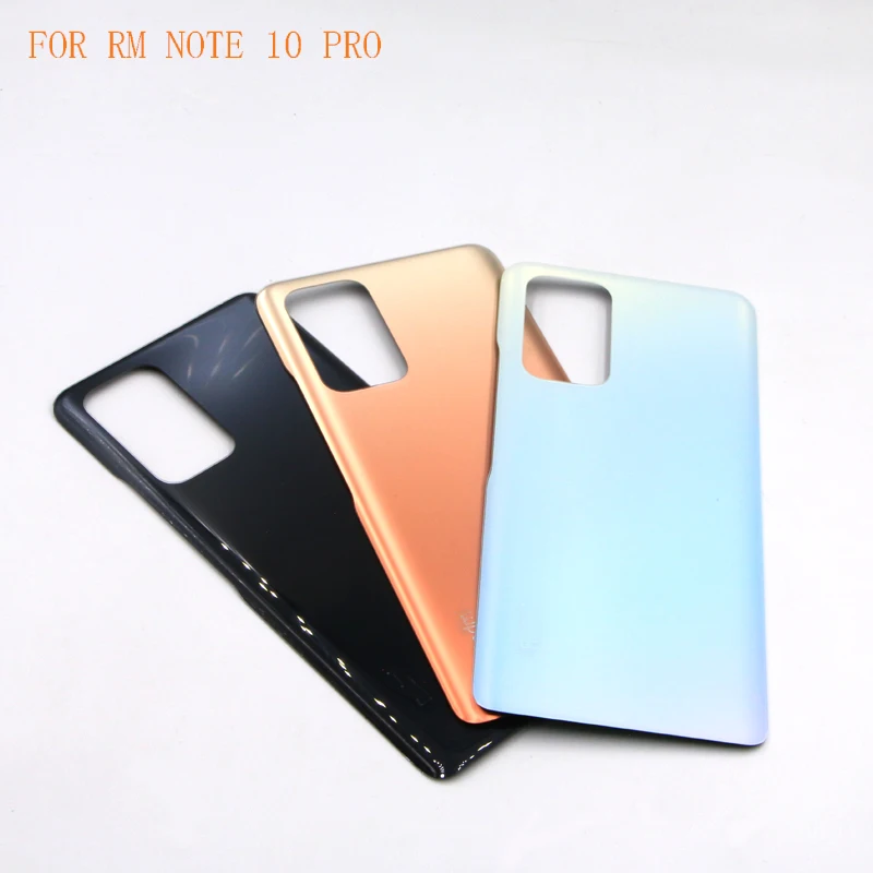 

10pcs For Xiaomi Redmi NOTE 10 PRO Glass Back Rear Housing Cover note 10 pro Back Door Replacement Glass Battery Case