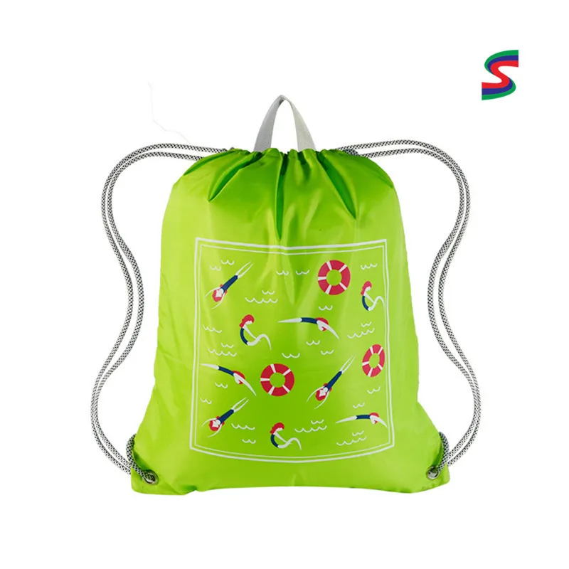 

Carry Bag Customizable Logo Drawstring Backpack Printed Logo Cotton Type Polyester Cotton Folding Drawstring shuang jian dai Mad