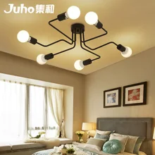 Современный минималистичный потолочный светильник в американском стиле, железные художественные лампы в европейском стиле, светодиодный светильник для зала, круглый светильник для спальни, Library L