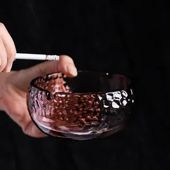 

Household Ashtray Crystal Glass Bar Cool European Retro Hotel Trend Living Room Office Crystal Glass glass ashtray ashtray