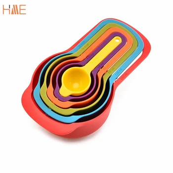

6 piece set spoon cup plastic measuring spoon for Cooking Measuring Spoon Measuring Cup Drop Shipping