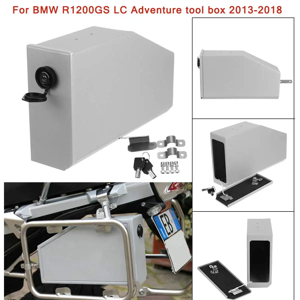 

5L Decorative Aluminum Box Toolbox Tool Box for BMW R1200GS ADV LC R 1200 GS Adventure 2013 2014 2015 2016 2017 2018