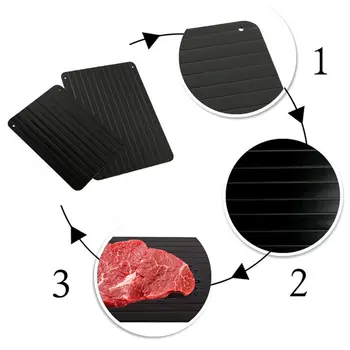 

Aluminum Quick Thaw Plate Original Quick Defrost Tray Steak Quick Thaw Plate Meat Ice Defrost Artifact