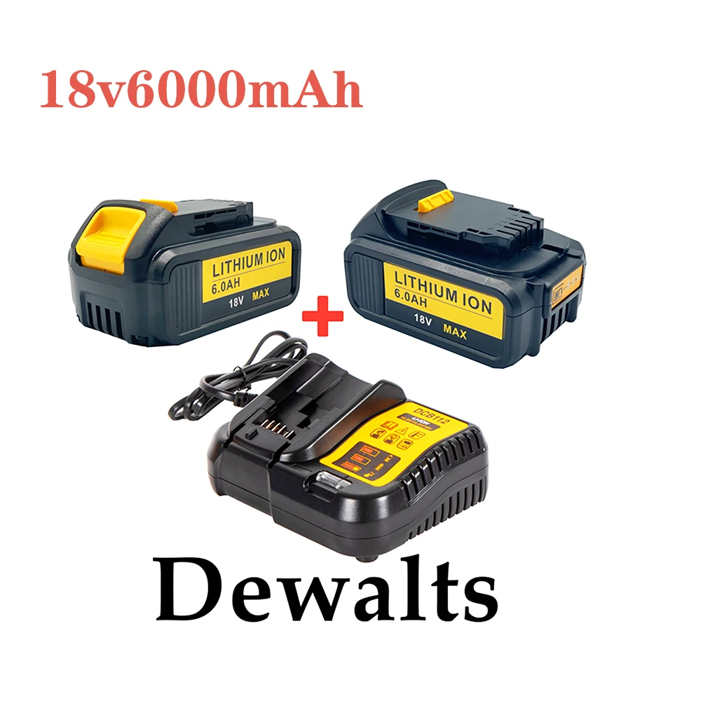 New 18V 6000mAh Liion Battery DCB180 Rechargeable For DEWALT DCB181 XJ DCB200 DCB201 DCB201-2 DCB204 DCB20 DCB182 | Электроника